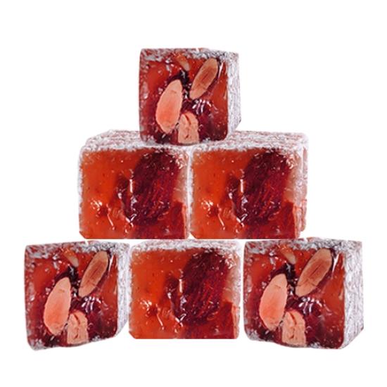 Bulk Rose Flavored With Almonds Double Turkish Delight (%18-28) 5 Kg | Karlızade