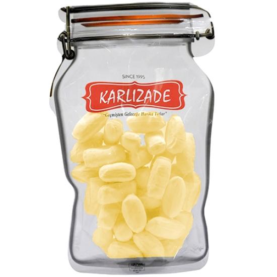 Banana Flavored Turkish Mevlana Candy 500 Gr Jar Packaged | Karlızade